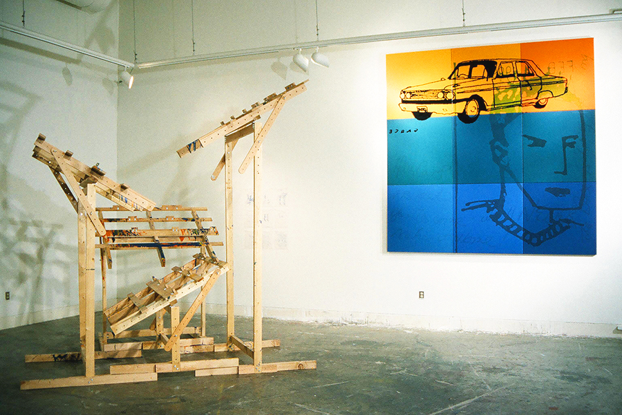 GRACE INSTALLATION, with PAINTING MACHINE, by Vancouver artist and designer Kennedy Telford