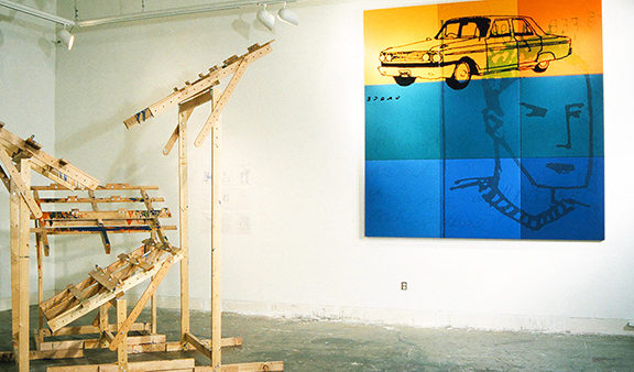 GRACE INSTALLATION, with PAINTING MACHINE, by Vancouver artist and designer Kennedy Telford