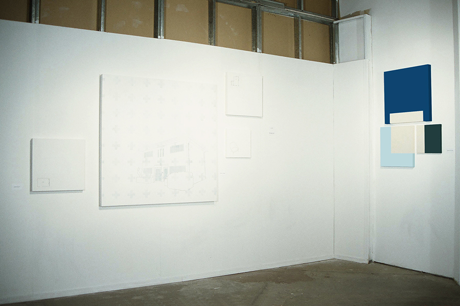 Installation view of IDEAS FOR A FEATURELESS RECTANGLE, at Rogue Art Gallery, by Vancouver artist and designer Kennedy Telford
